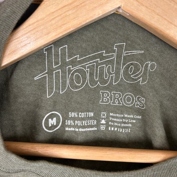 Howler Brothers Long Sleeve Shirt Creative Creatures Olive Green Men's Size M - Picture 10 of 12